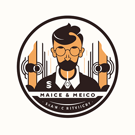 Mix&Mastering service. vector logo