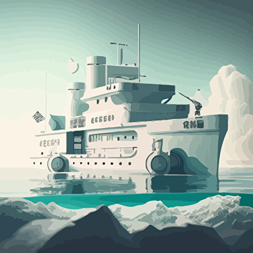 sea, white, scheme, medium contrast, no burn highlights, flat white background, octane render, v-ray , vector art,