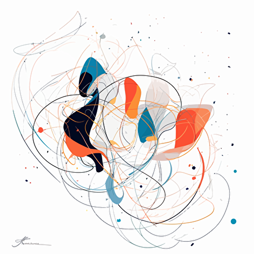 abstract, minimalist, york shamblesin the style of a single line drawing, Vector, white background, masterpiece, trending on Artstation and Dribbble.