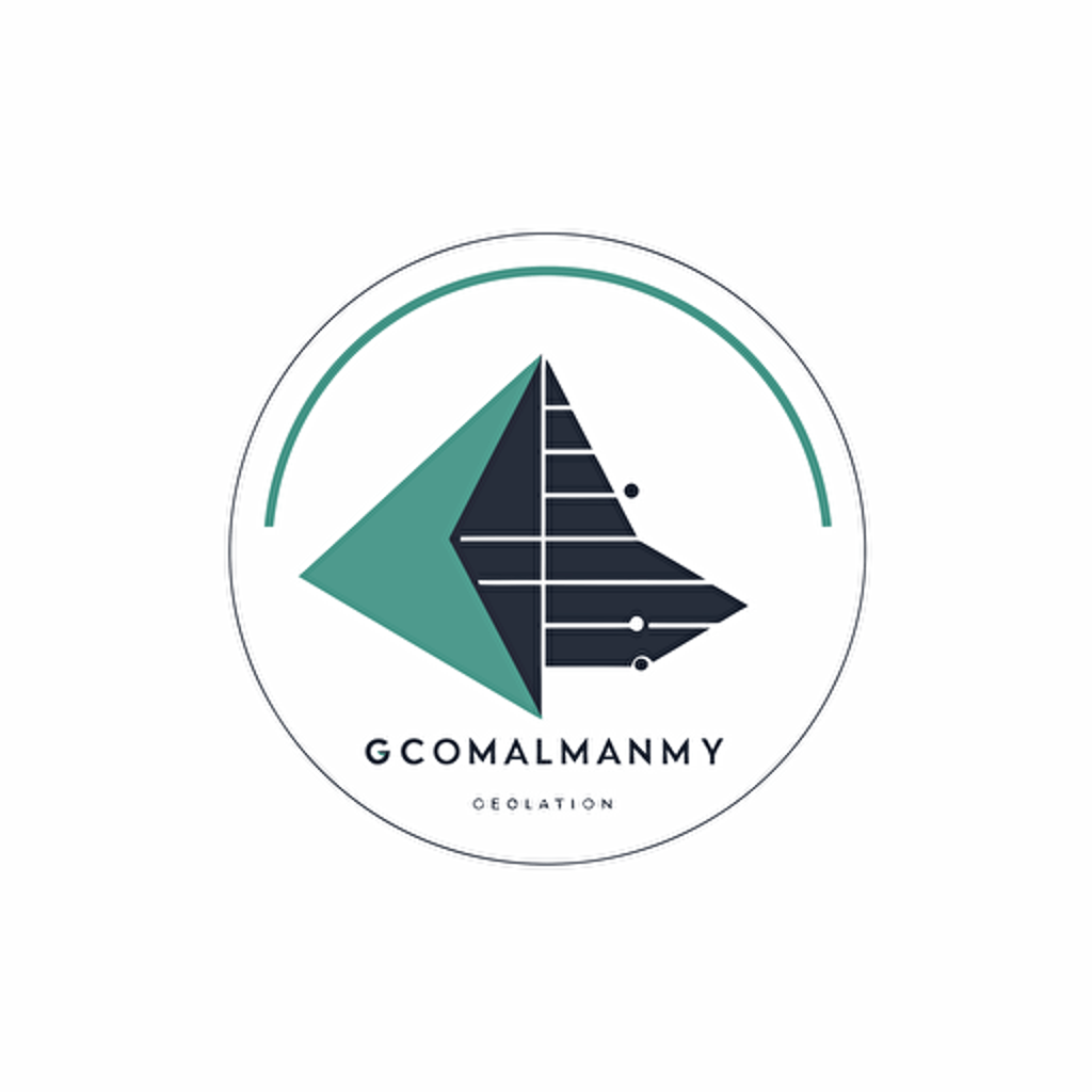 a logo for an economic analysis company. Bottom text. minimalistic. vector