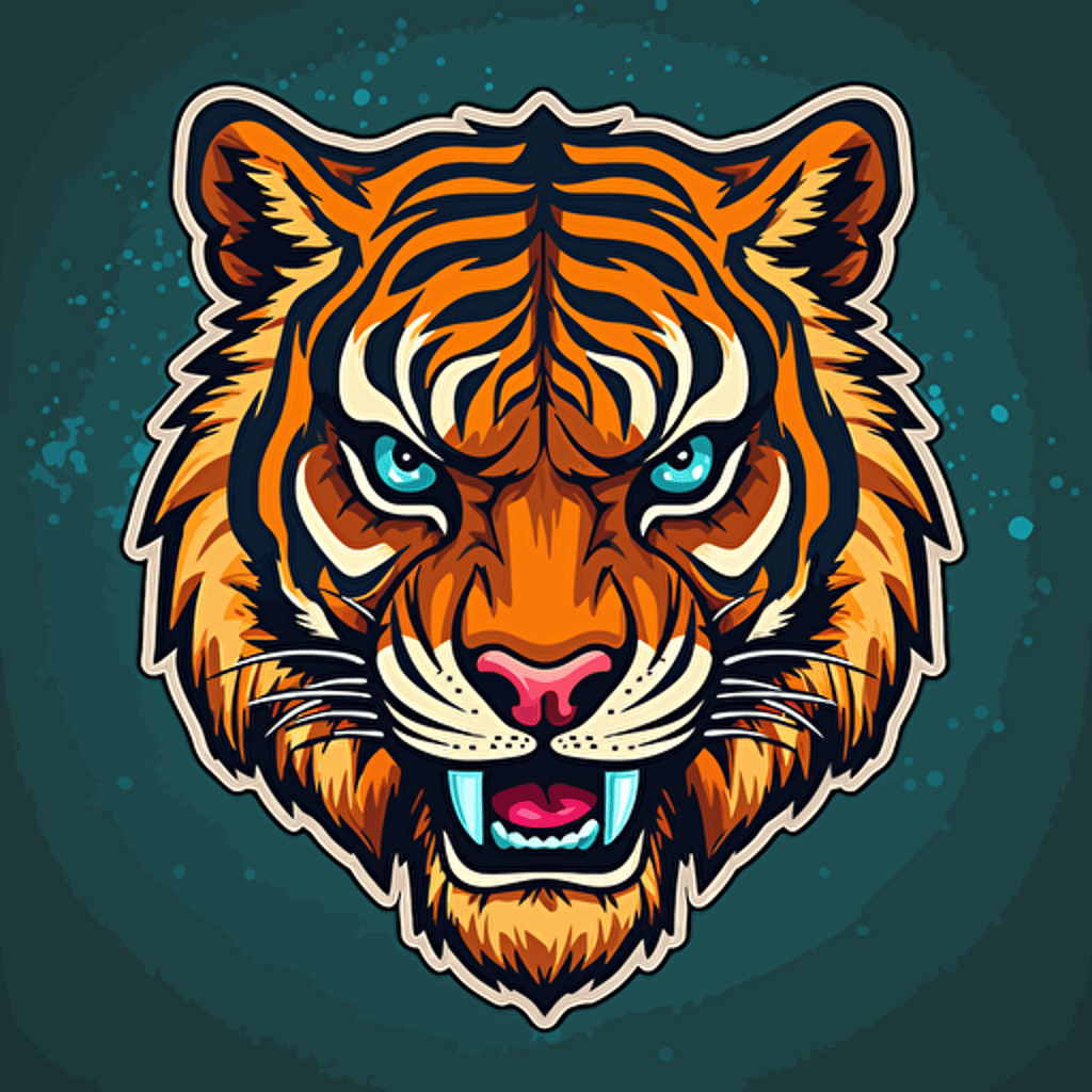 vector tiger sticker