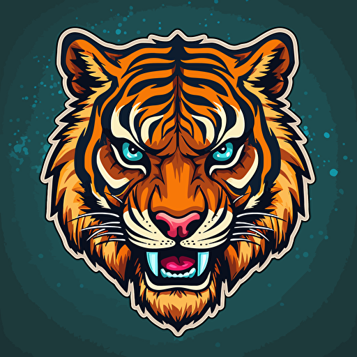 vector tiger sticker