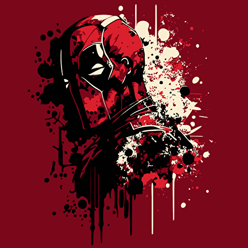 deadpool vector 2 tone design