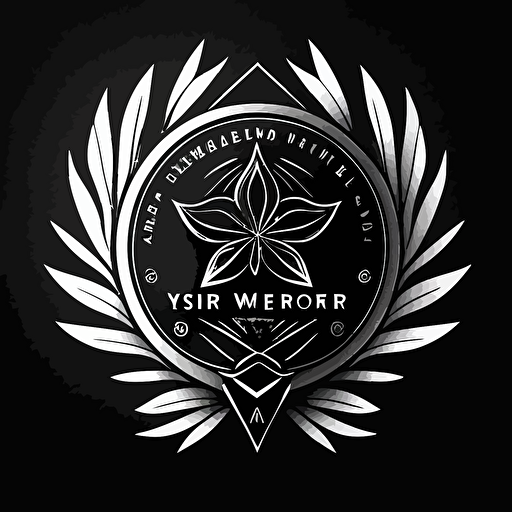 simple vector award logo, black and white