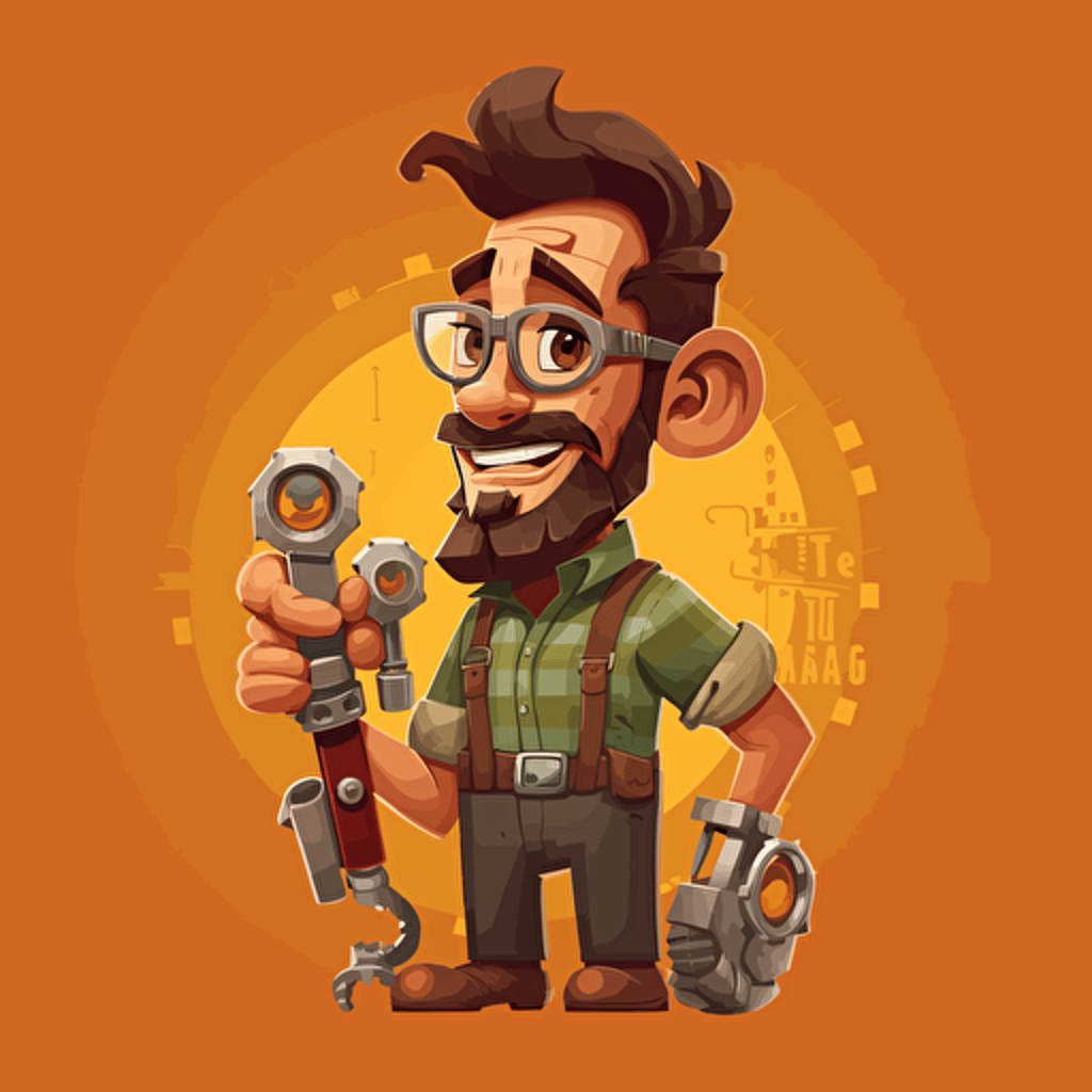 character cartoon vector engineer