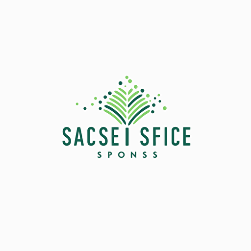 logo for a crop science organization focused on data science, simple, white background, green, vector