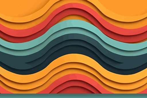 a modern vector flat design with colored corrugated paper. add depth and give textures.