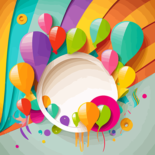 modern colorful vector birthday decoration