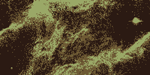 cartoon style vector green and yellow nebulas on a black background