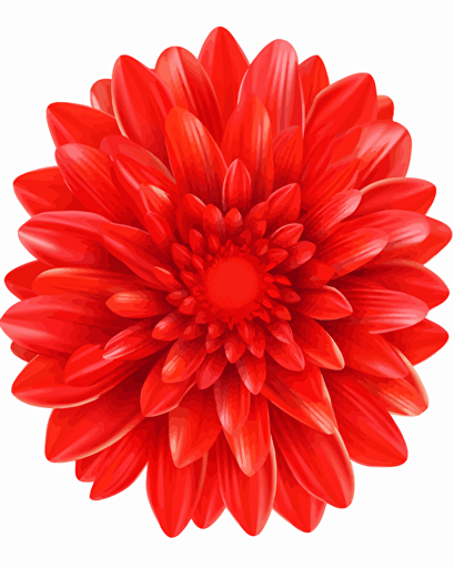 a big red flower top. Vector illustration