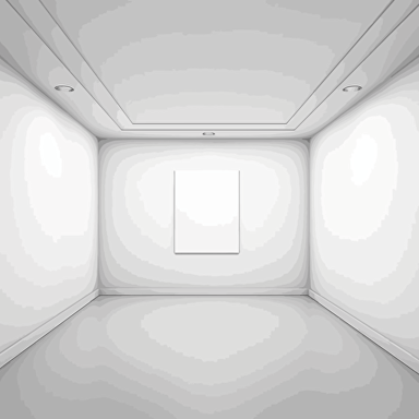 Corner, wall, floor and ceiling of room.White empty background with corner floor and ceiling. Blank space with shadow for exhibition. Vector