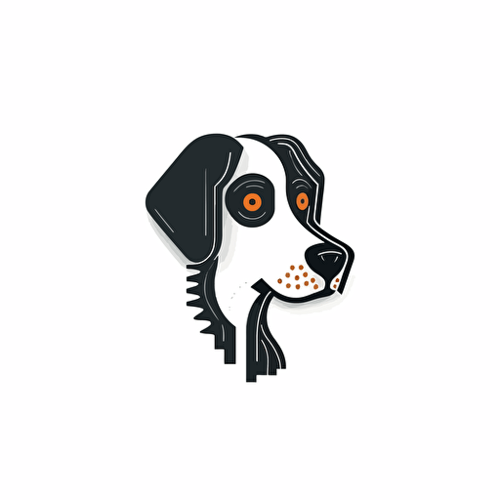 Modern, clean, dog logo, vector, simple, technology