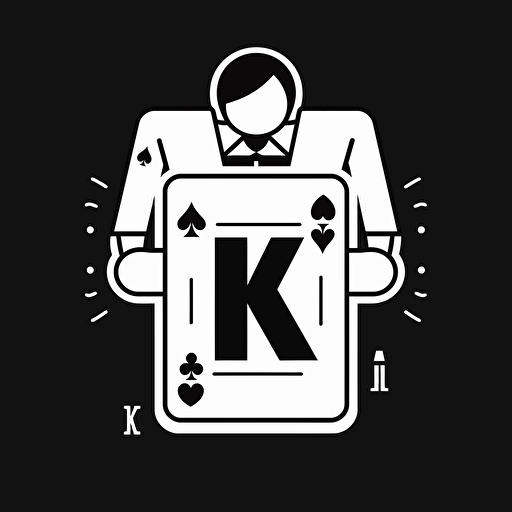 KND Numbah 1, Numbah 1 on a playing card, simple illustration, vector, minimalist style