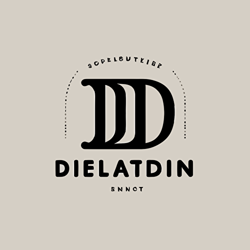 single logo design of letter 'DL STUDIO', FLAT 2d, vector, company logo, flat, clean, simplicity, embroidery sense