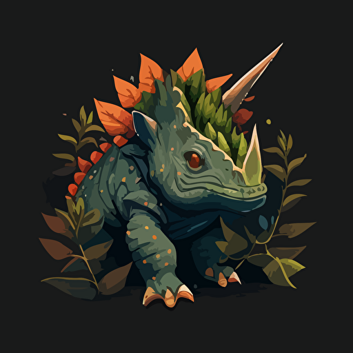 Cute styracosaurus vector image