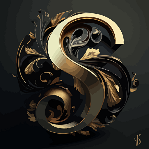 an elegant S::3 monogram, Sans Serif, vector logo, symbolizing a luxury body product line –v 5