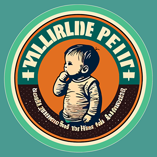 prolife child newborn propaganda vector round sticker choose life