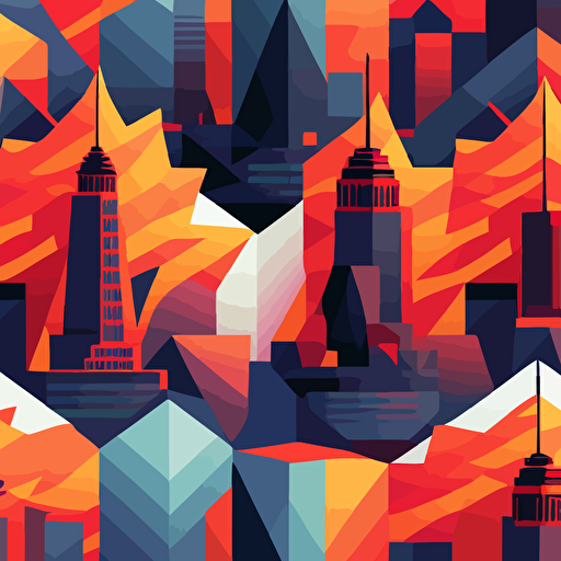 high quality seamless pattern vector low polygon new york city fdny