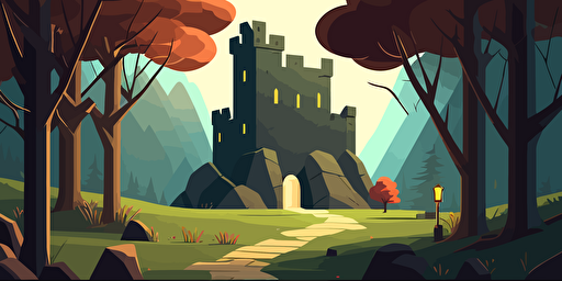 background, game scene, adobe illustrator, vector style, 2d style, minimalism, game art