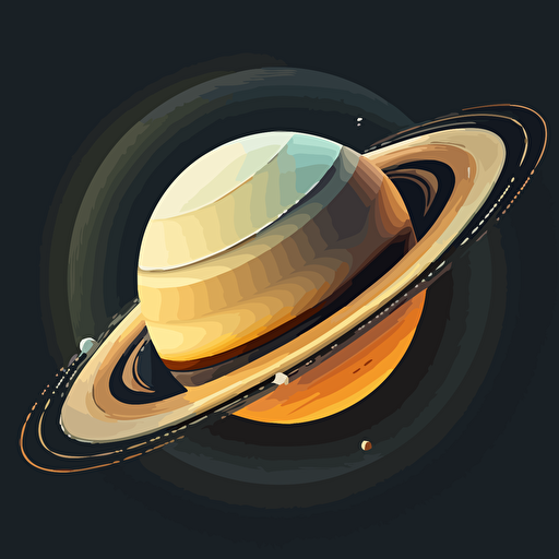Vector draw of saturn