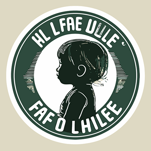 prolife child newborn propaganda vector round sticker choose life