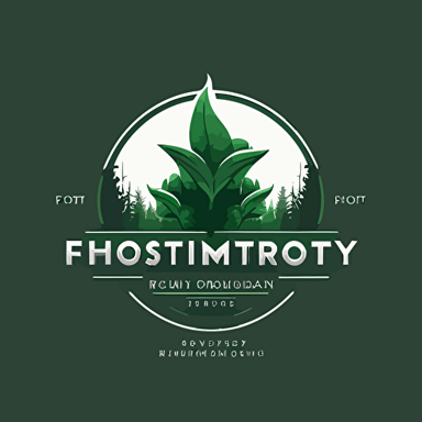 corporate vector logo, monotone forest green, hydroponic farming corporate logo, plant related, symbol, symbolic
