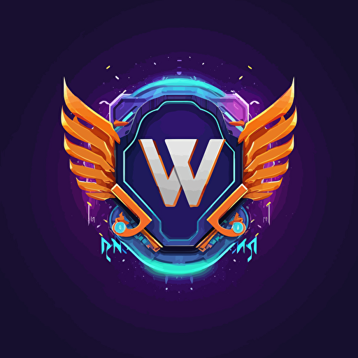 vector logo of tech company containing letters V and W