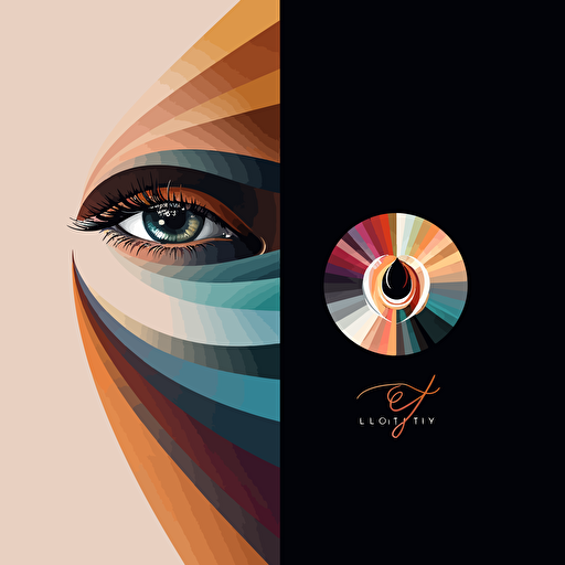 the perception of beauty captured by the light logo, vectorized, minimal, typo, impression, elegance, glare.