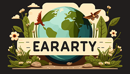 earth day vector on a plain background