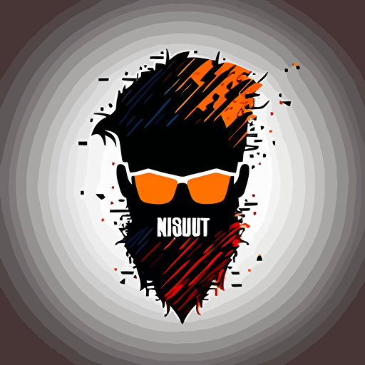 incognito vector styled only head minimal logo design for youtuber
