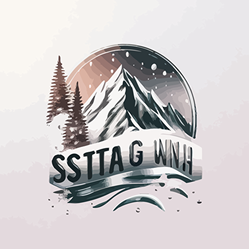Logo vector illustration of snow and stainless steel