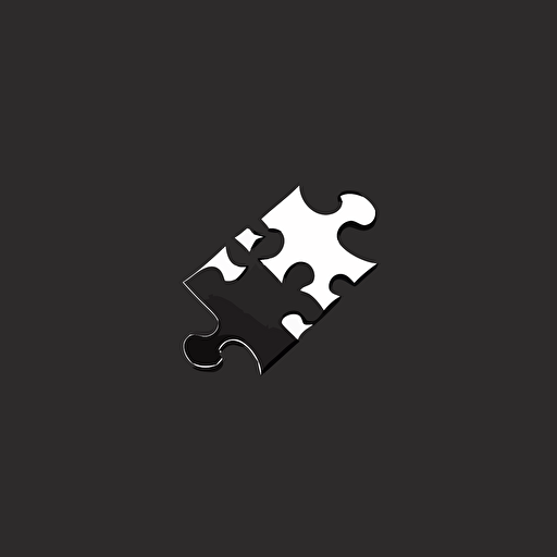 Minimalistic, professional, vector, logo, single puzzle piece, simple, flat