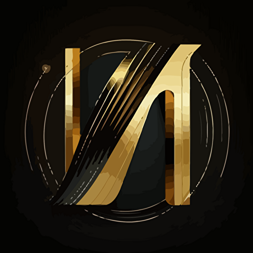 2D logo art, minimalist, vector art, Clean, capital letter M clean gold color, no background, black background , light on the letter, main focus, clean, high quality, not messy