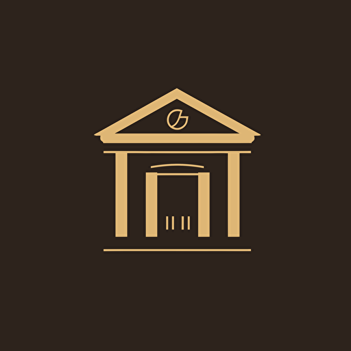 Create a modern minimalist logo of a bar that has a small house in the logo, vector 2 color, Saul Bass,