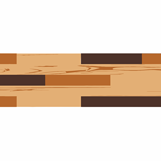 Simplified flat art vector image of a long square-shaped bordered wood on white background 3