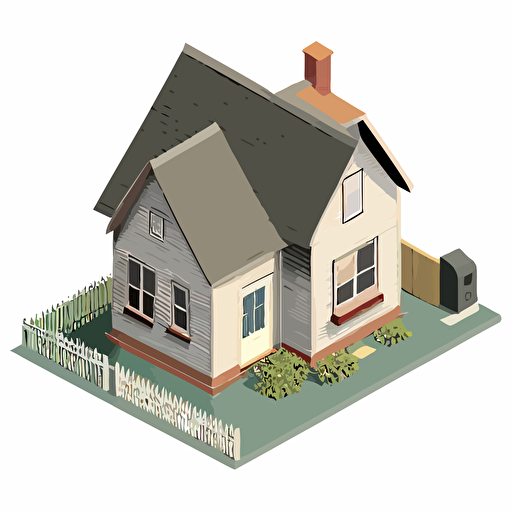 vector image of a single family home