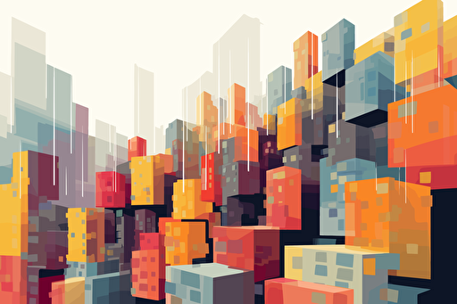 blocks of colour, flat, vector