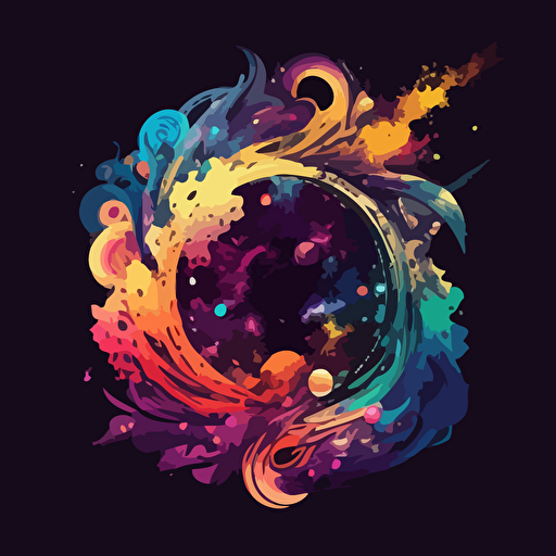 vector art colorful, galaxy