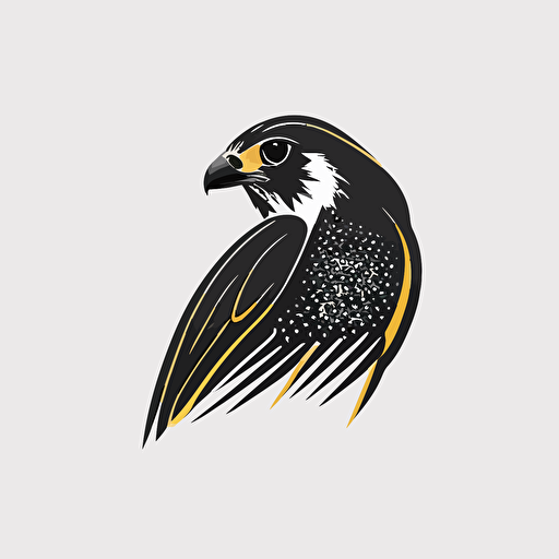 peregrine falcon logo modern simple minimalistic 2 colors 2d vector