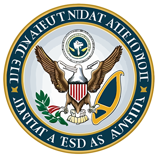 department of Veterans Affairs logo, with toilet instead of eagle, illustration, logo, vectorized