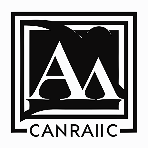[modern, elegant, pictorial] iconic logo of [art canvas], black vector, white background, no letters