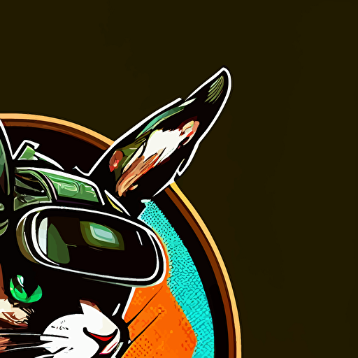 logo vector gaming soldat maquillage lapin