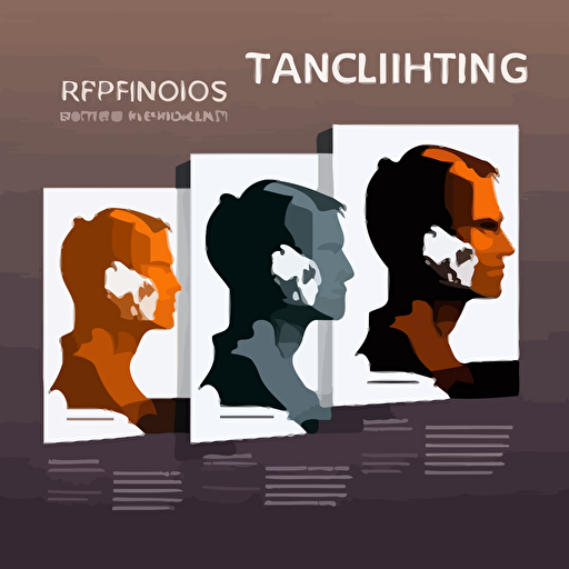 a simple and readable training course for 3 different types of profiles, vector design, powerpoint format