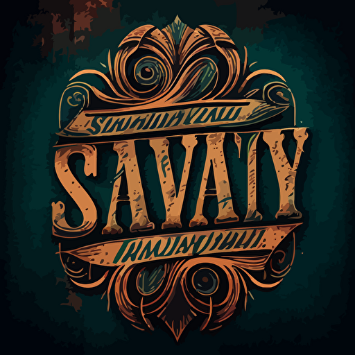branded scarring textured font vector that says “Visual Savant”