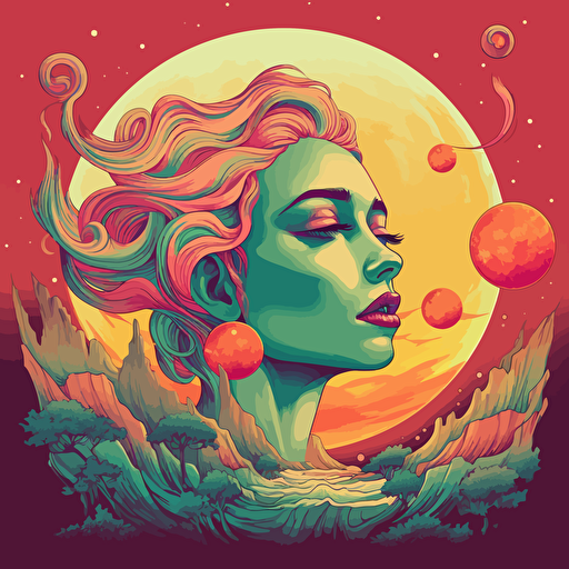 this picture as a 9 color vector illustration