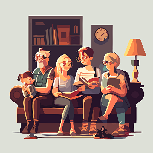 friends or family group in classes vector