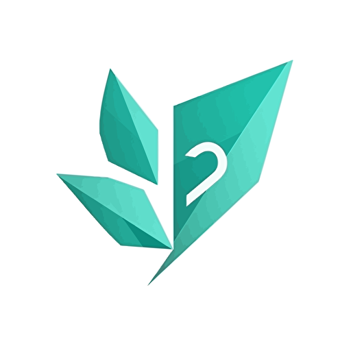logo with plant in shape of z, vector shape