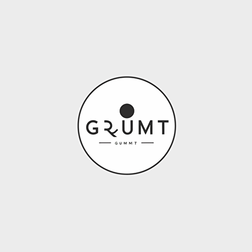 Gourmet logo, Vector, Minimal, white background, transparent background
