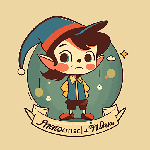disney pinocchio children book, cartoon style, flat colors, gravity falls style, vector, kawaii, anime style