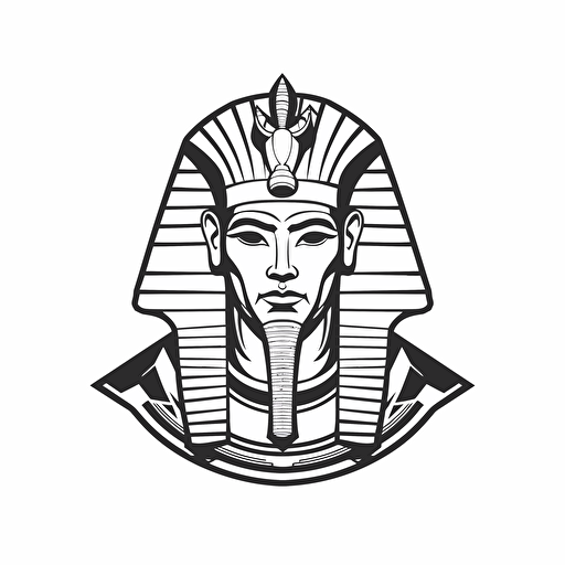 ozymandias illustration, minimal, outline strokes only, black and white, logo, vector, minimallistic, white background
